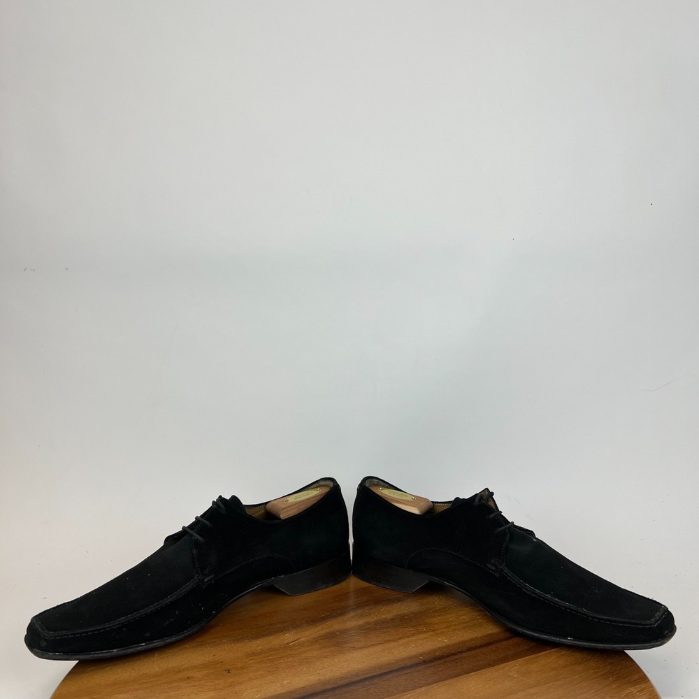 Mens Louis Vuitton Black Suede Square Toe Dress Shoes‎ Derby Oxfords Size UK 9.5 - Picture 5 of 10
